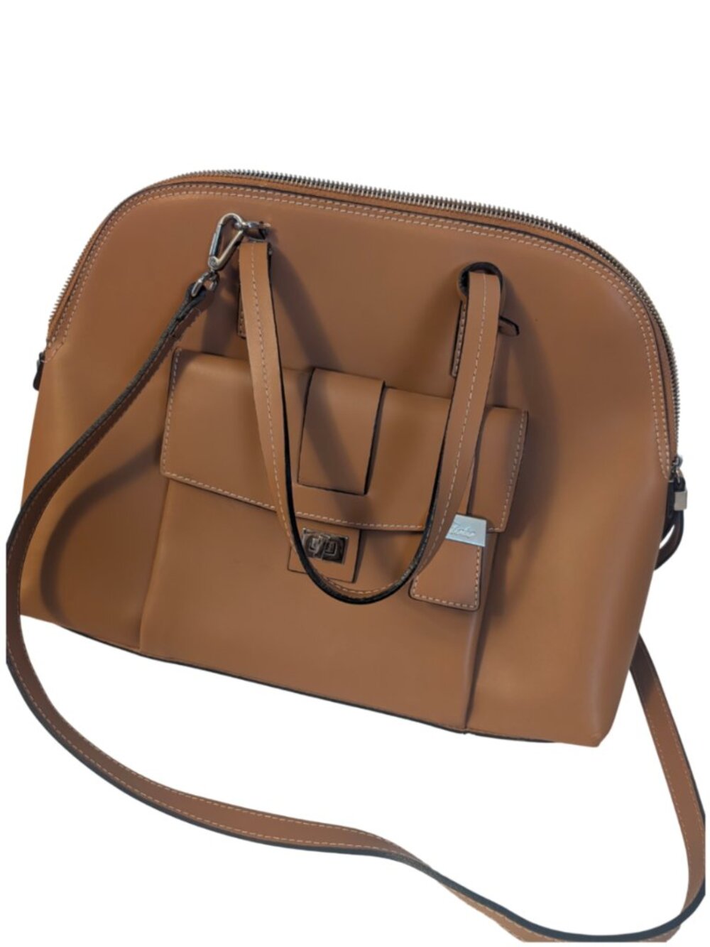 Floto Italian calfskin leather purse brown